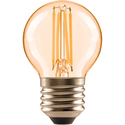 Sencys Ledfilamentlamp Peertje - Amber - D4,5cm - Warm Wit - E27 - 4w