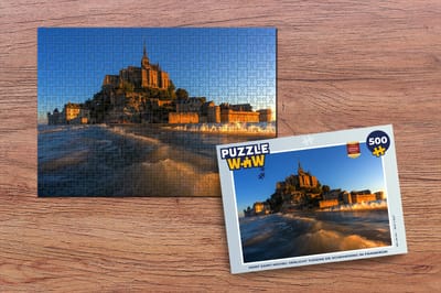 Puzzel Kasteel - Nacht - Frankrijk - Legpuzzel - Puzzel 500 stukjes
