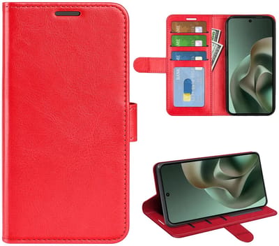 MobyDefend Hoesje - Geschikt voor Motorola Moto G57 Power - Wallet Book Case (Sluiting Achterkant) - Rood