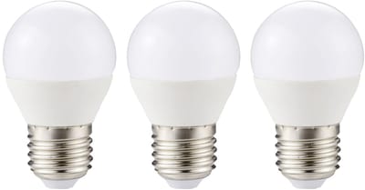Kobi LED Lamp Mini Bolvorm E27 4.5W - 420lm - 3000K - 230V - Voor Bureau, Bedlamp of Nachtverlichting - 3 stuks