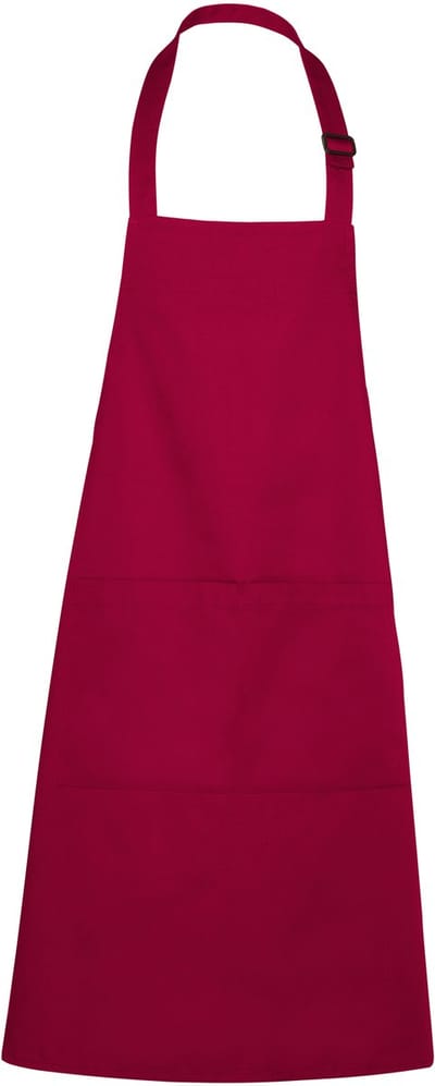 Luxe Horecaschort - Unisex Schort - Professioneel - Keukenschort - Barbecueschort - Kookschort - Halterschort - 70 x 90 cm - voorvak - verstelbaar - granaat