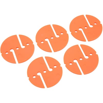 5 Pièces Marqueur de Ligne de Plongée Marqueur de Plongée en Grotte Marqueur de Ligne de Corde de Sécurité de Plongée Forme Ronde en PVC pour Sous-marinOrange orange