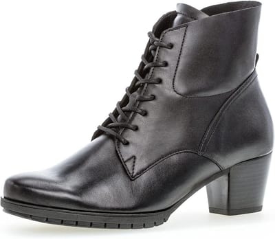 Dames enkellaarsjes met nubuck bovenwerk en hak van 5 cm