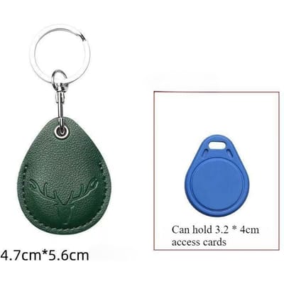 1 STKS Toegangspashouder PU Leer Deurslot Toegangsetui Multifunctionele Sleutelhanger Mini Sleutelhanger Toegangspaszak gray