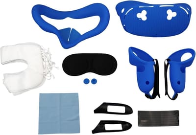 VR Headset Beschermhoes - Accessoires Set - VR Gaming - Kras- en Stootbestendig - 7-delig - Zwart