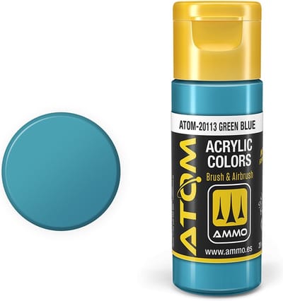 AMMO by Mig Jimenez Hobbyverf Acrylverf - MIG 20113 ATOM - Green Blue - Acryl - 20ml Verf flesje - 20 ml