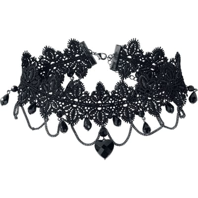Gothicana by EMP - Gothic Choker - Dark Stone Heart - voor Vrouwen - zwart