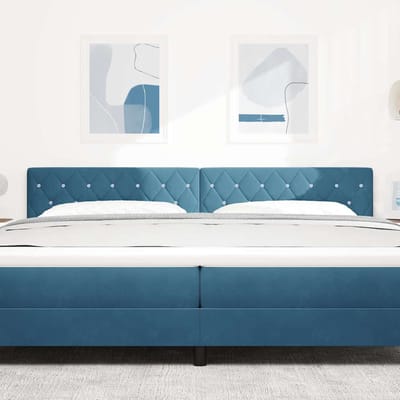 vidaXL - Hoofdbord - Donkerblauw - 200 - cm - Fluweel