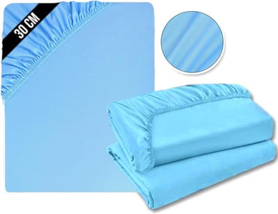 MKSS® Matrasovertrek 180x200 - Hoeslaken - Matrashoes - Super Zacht - Lichtblauw
