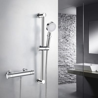 Quvo® Douchepaneel met Thermostaatkraan - Douchepaneel - Regendouche met Thermostaatkraan - Zilver - 60cm x 30cm x 115cm; 2.52 kg