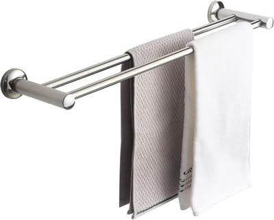 Dubbele handdoekstang chroom, roestvrijstalen handdoekenrek, 20 inch wandmontage badhanddoekhouder met schroeven voor badkamer