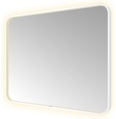 Hotbath &More SSQ180 Soft Square spiegel 100x80cm met verlichting, spiegelverwarming, kleurwissel, dimbaar en afstandsbediening mat wit