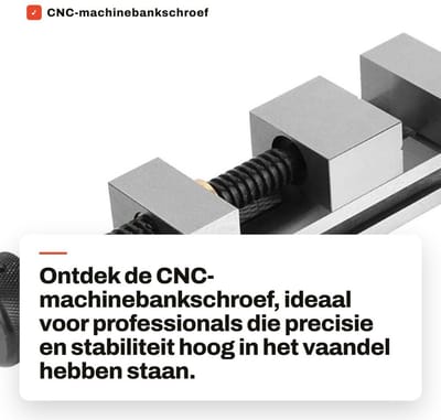 Dailygoods- Machinebankschroef Hoge Precisie - CNC-bewerkingsgereedschap - Slijpen - Stabiele Klem - Nauwkeurig Vasthouden - 50mm Breedte - Bankschroef