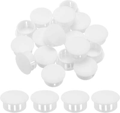 Kunststof Gatdoppen - Afdekkapjes - Meubels Afwerken - Duurzaam Nylon Materiaal - 18 mm Gatdiameter - Wit