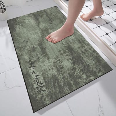 Eenvoudige Badkamer Diatomeeënaarde Antislip Mat Toilet Tapijt Entree Mat Toilet Deur Vochtregulerende Voetmat 50 * 80CM