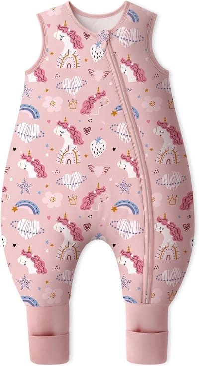 Warmtegevende Babyslaapzak met Voeten, 1.5-2.5 Tog, Ideaal voor Winter, Ademend Katoen, Geschikt voor Jongens en Meisjes