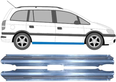 Volledige dorpel voor Opel Zafira A 1999-2005 / Links + Rechts / Set