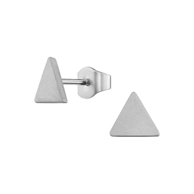 Traveller Oorbellen - Heren - Made in Germany - Edelstaal - Driehoek - Duurzaam - 7 x 6 mm - 171026