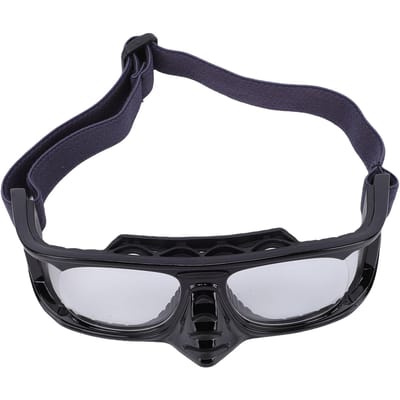 Lunettes de Sport Anti-buée Anti-rayures Lunettes de Sécurité Sportives avec Sangle pour Basketball Cyclisme Course à Pied black