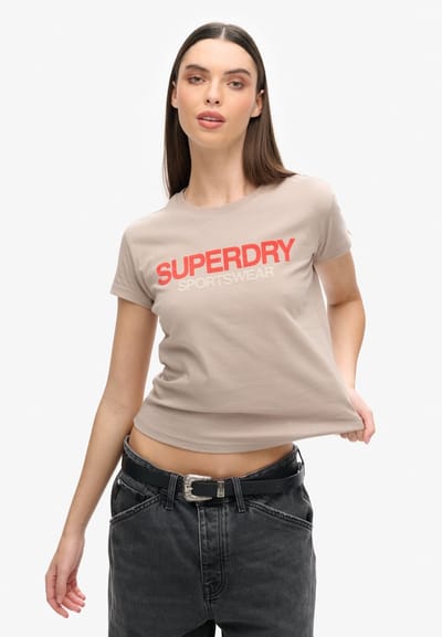 Superdry - Aansluitend Sportswear T-shirt met logo - Dames - T-shirts