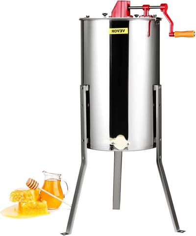 Honing Centrifuge - Honing Extractie - Honing Oogsten - Roestvrij Staal - 3 Frames - Zilver