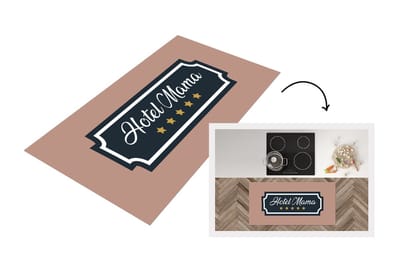 Keukenloper - Loper keuken - Hotel mama - Moederdag cadeau - Mama - Moeder - 120x60 cm - Keukenloper vinyl