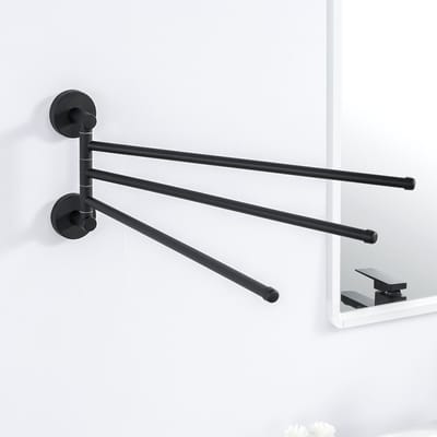 Auralum max Handdoekrek -60 Handdoekhouder - Handdoekstang - RVS - Badkamer voor Wandmontage Badhanddoekrek - Handdoekstang - Zelfklevend / Zonder Boren - Zilver