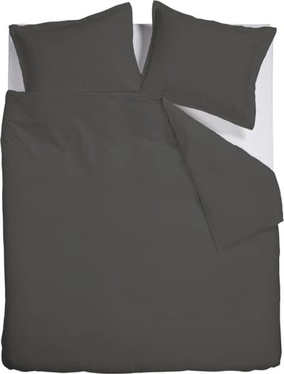 Ambiante Satin Uni dekbedovertrek - Lits-Jumeaux - 240x200/220 cm - Donker Grijs