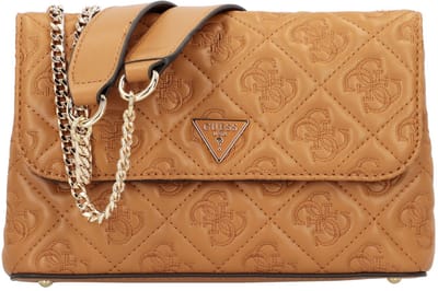 GUESS Schoudertas Adelasia Convertible Xbody Flap Bag Caramel Lichtbruin
