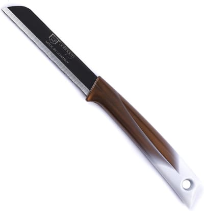 Solingen Kartelmes – Tomatenmes met Kartel – RVS – 19 Cm met Blade Cover – Bi-Color Goud met Wit