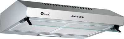 Helvetia Afzuigkap met 2 motoren HHCT60C32X1 - 317 m³ - RVS - afvoer of recirculatie (2 koolstoffilters meegeleverd)