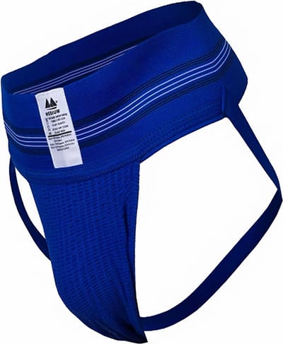 MM Sports The Original No. 10 Swimmer/Jogger Jockstrap 3 inch Blue - MAAT S - Heren Ondergoed - Jockstrap voor Man - Mannen Jock