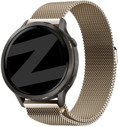 Bandz Milanese loop band (18mm) - Geschikt voor Garmin Vivoactive 4s / Vivomove 3s / Venu 2s / Venu 3s / Forerunner 255s / Forerunner 265s / Venu 4 - 41mm - Vintage Goud