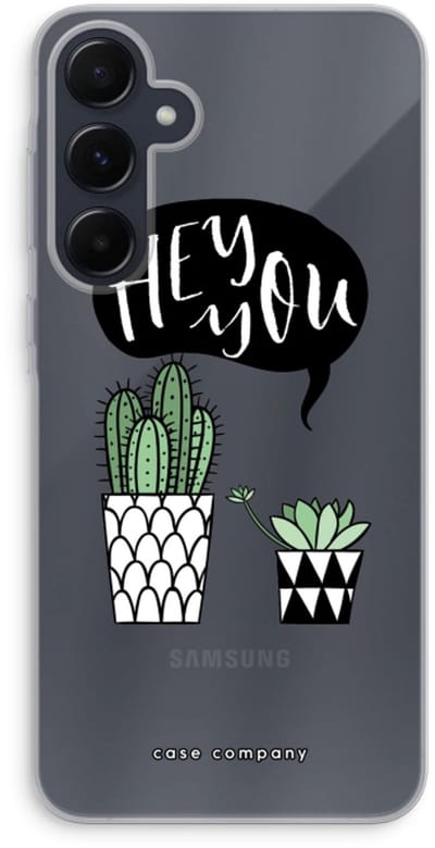 Case Company® - Hoesje geschikt voor Samsung Galaxy A55 hoesje - Hey you cactus - Soft Cover Telefoonhoesje - Bescherming aan alle Kanten en Schermrand