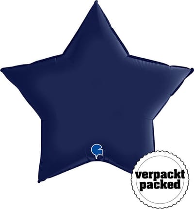 Folieballon - Grabo Navy Blue Star - 90 cm