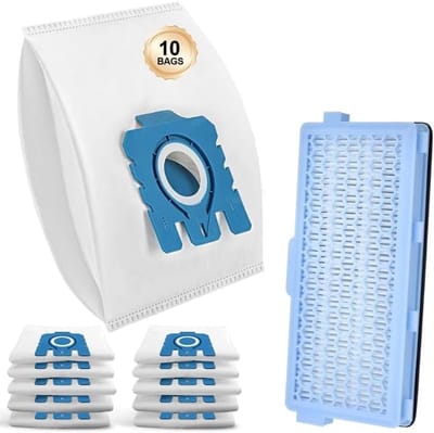 10 stuks - geschikt voor Miele stofzuigerzakken met Miele stofzuiger Complete C3/Complete C2/Classic C1/S5/S8, 3D Efficiency GN stofzuigerzakken met 1 HEPA-filters - geschikt voor Miele stofzuigers S4000 - S5000 - S6000