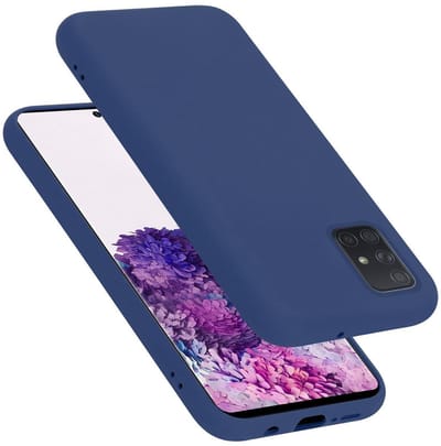 Cadorabo Hoesje geschikt voor Samsung Galaxy A51 5G in LIQUID BLAUW - Beschermhoes gemaakt van flexibel TPU silicone Case Cover