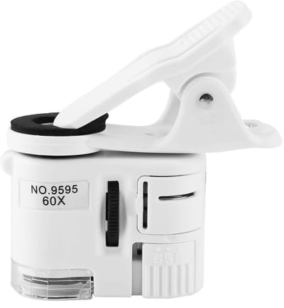 Jhubersproducts - Mini Pocket Vergrootglas - Draagbare Microscoop - 60X Vergroting - Compact en Lichtgewicht - LED UV-verlichting - Perfect voor Valut