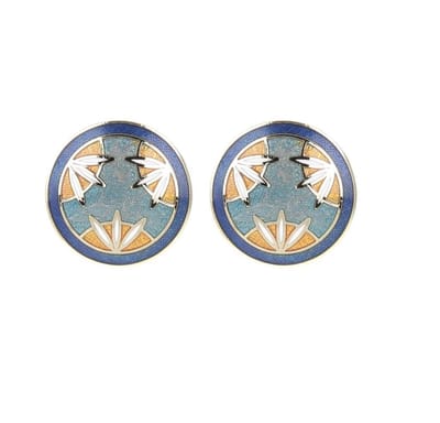 Behave - Oorstekers dames - blauw - 2,5 cm