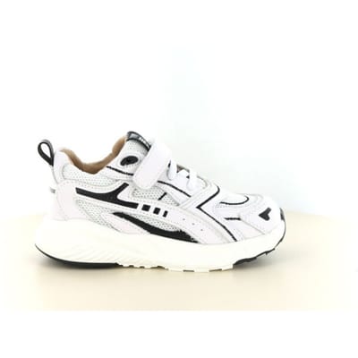 Shoesme Zwart-Wit Sneakertje - Sneakers Kinderen - Unisex - White Black - Microfiber leer - Maat 30