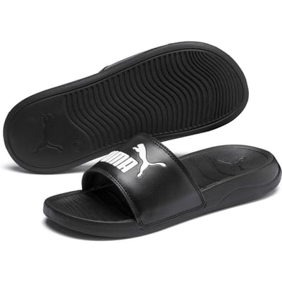 PUMA Popcat 20 Jr Unisex Slippers - PUMA Black-PUMA White