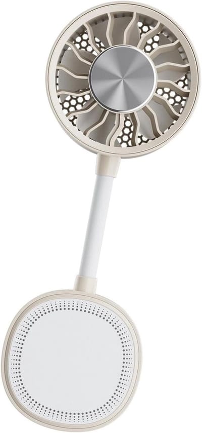 Handventilator - Persoonlijke Koeler - Veelzijdige Verkoeling - 360 Verstelbaar Magnetisch - 20.9 cm Hoog - Beige