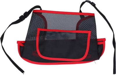 Autonetzak Handtas Organizer, Zitzak Opbergtas, Mesh Barrière voor Kinderen en Huisdieren, Achterbank Auto Opbergtas, Ideaal voor Opslag Tussen de Stoelen (B(rood))