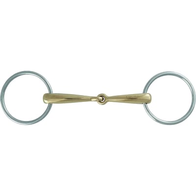 Mors met 2 ringen voor paard in zacht koper Stübben 2226