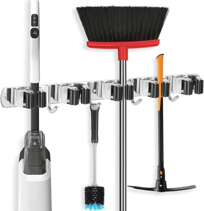 Mop en Bezem Houder Wandmontage - Organiser voor Bezem en Moppen