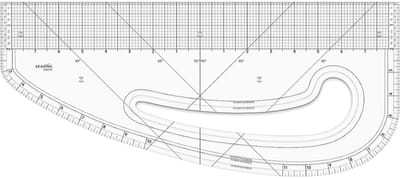 Multifunctionele Patroon Liniaal Acryl 16 inch Curve Liniaal voor Mode Ontwerp