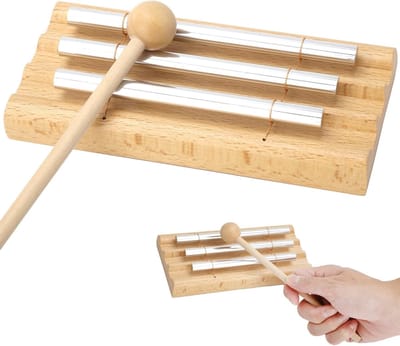 Musical Instrument voor Kinderen, Houten Percussie Chimes met Stok, Educatief Geluidsspel voor Yoga, Meditatie en Creatieve Ontwikkeling