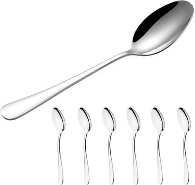 Set van 4 RVS Theelepels van 13,7 cm voor Koffie, Thee, Nagerechten en Appetizers met Spiegelfinish
