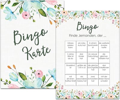 Bruiloft Bingo Kaarten - Gasten Spel Bruiloft - Feest Entertainment - Speciaal Ontworpen Vragen - 50 stuks - Wit