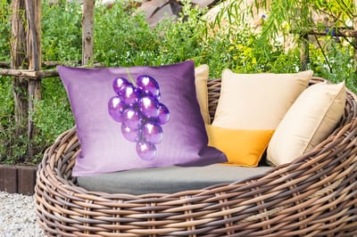Buitenkussens - Druif - Disco - Glitter - Paars - 60x40 cm - Weerbestendig